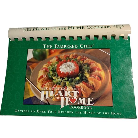 vintage 1999 cookbook Pampered Chef The Kitchen is the Heart of the Home spiral - Picture 1 of 11